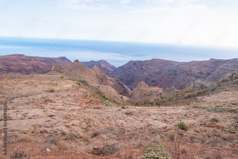 view of la gomera canarias mountains