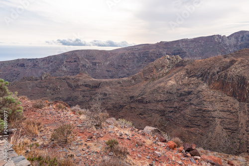 view of la gomera canarias mountains