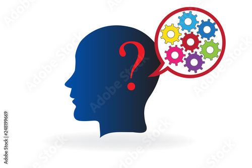 Wallpaper Mural Intelligent brain thinking in solutions logo vector Torontodigital.ca