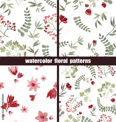 Watercolor floral patterns