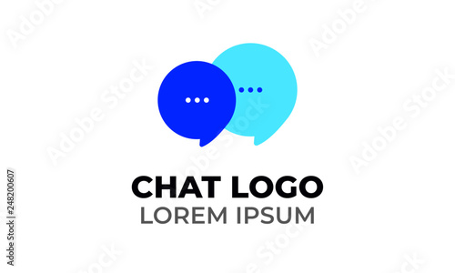 Chat Logo, Bubble, App Logo, Messaging Logo, Minimalistic and Modern Logo Design