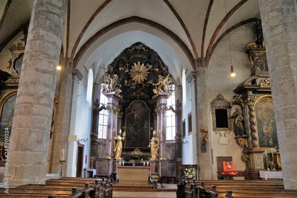 Katholische kirche in grein in österreich