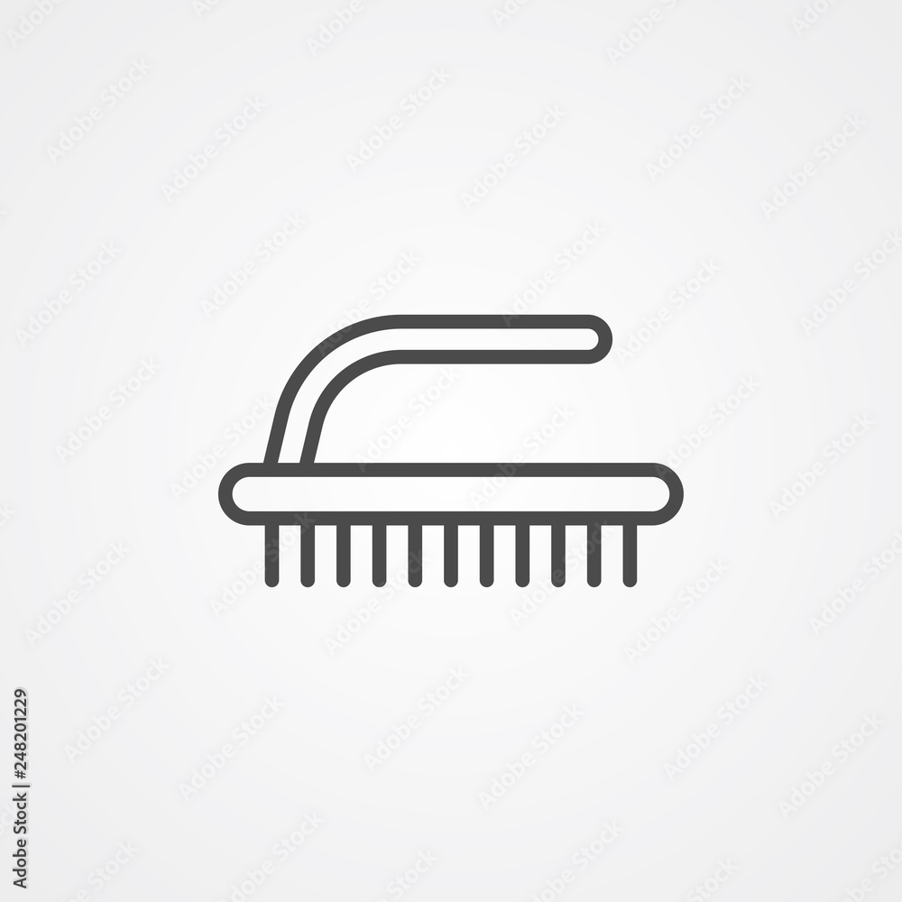 Scrub brush vector icon sign symbol Scrub brush vector icon sign symbol