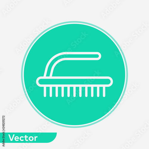 Scrub brush vector icon sign symbol