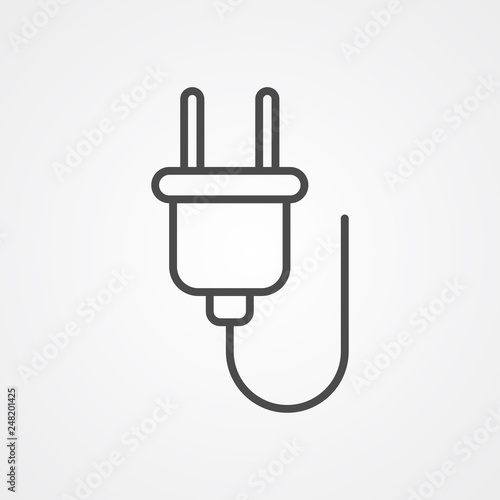Plug vector icon sign symbol