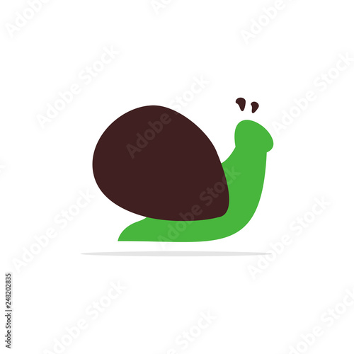 the icon of a snail,on a white background