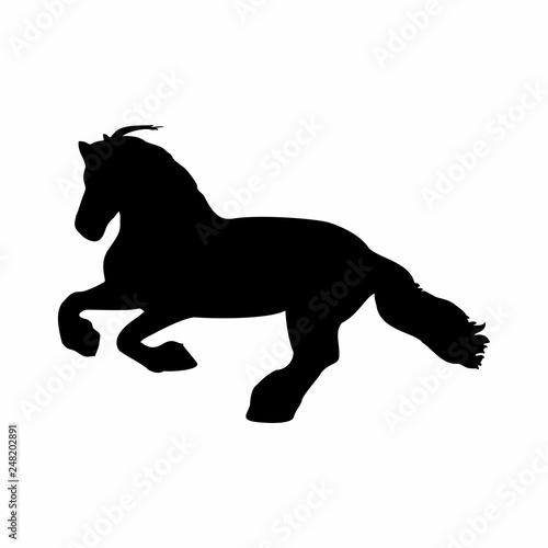 the horse icon running horse