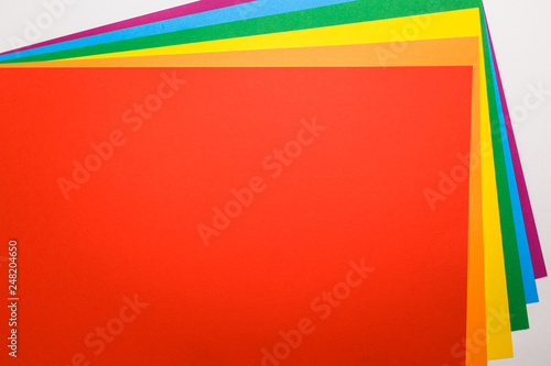 abstract background, lgbt community flag from sheets of rainbow colors
