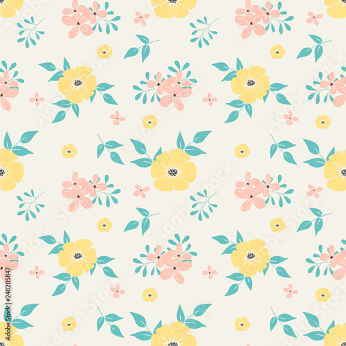 Fashionable pattern in small flowers. Floral seamless background for textiles  fabrics  covers  wallpapers  print  gift wrapping and scrapbooking. Raster copy.