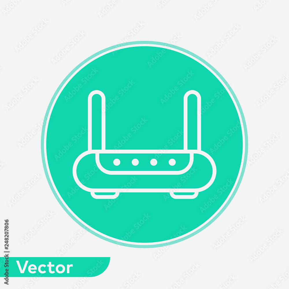 Router vector icon sign symbol Router vector icon sign symbol
