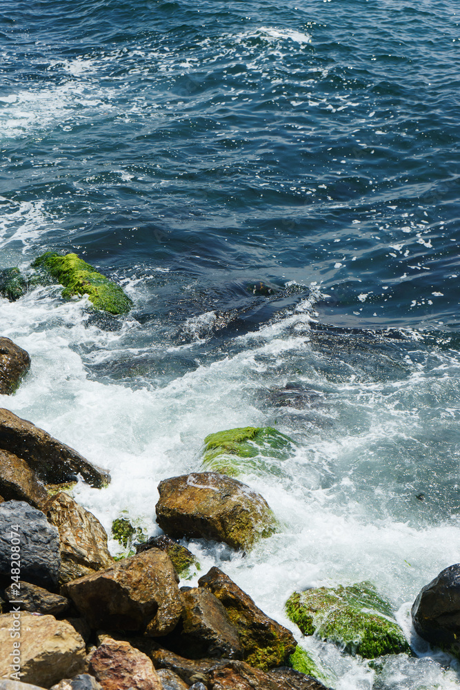 Sea background waves and rocks. Sea background waves and rocks.