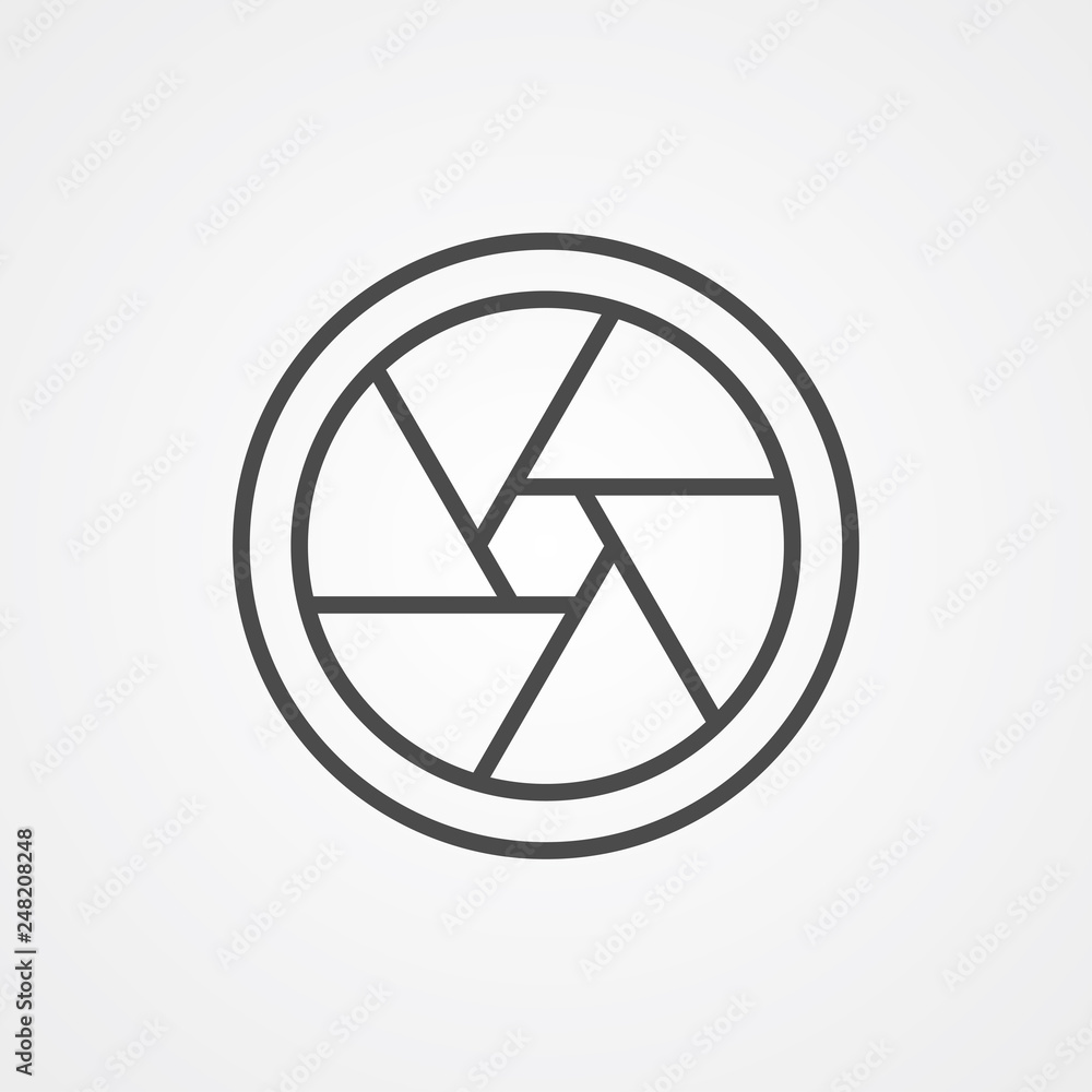 Camera shutter vector icon sign symbol Camera shutter vector icon sign symbol