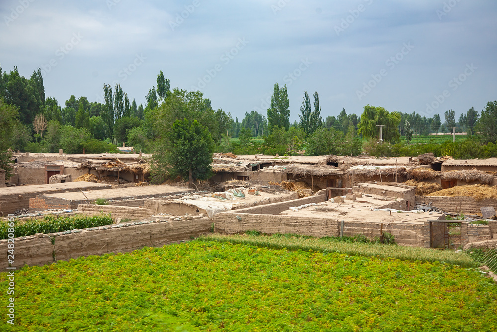 old clay houses of reeds