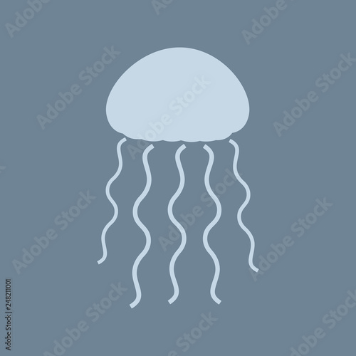 Jellyfish underwater world,Medusa Icon