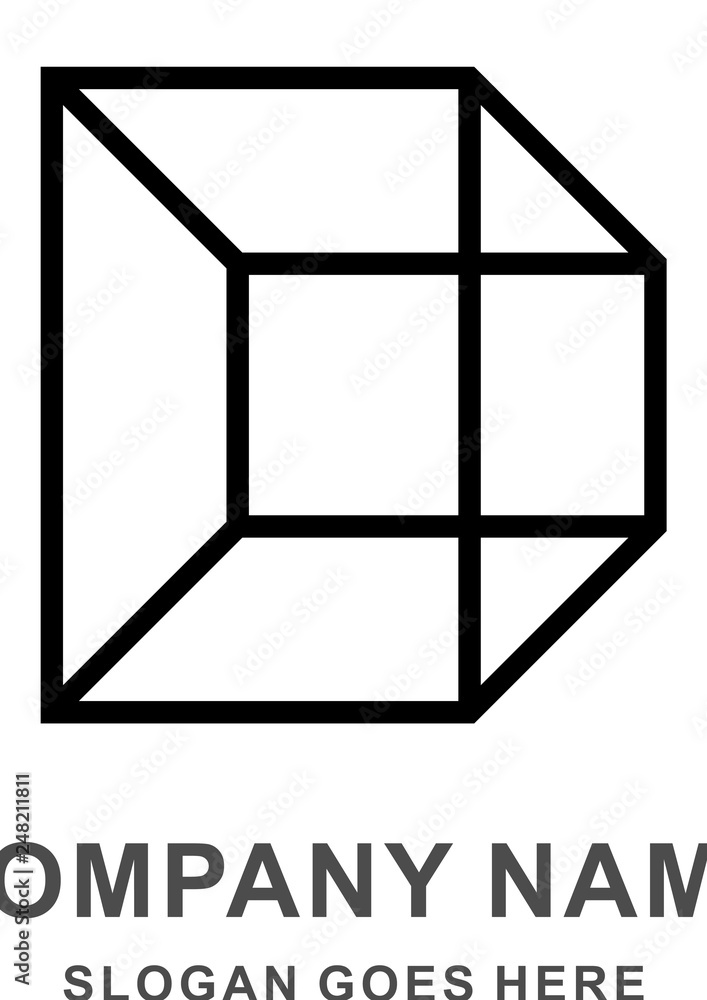 Geometric Square Letter D Business Company Vector Logo Design Geometric Square Letter D Business Company Vector Logo Design