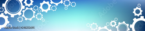 technology & engineering banner / background - vector illustration
