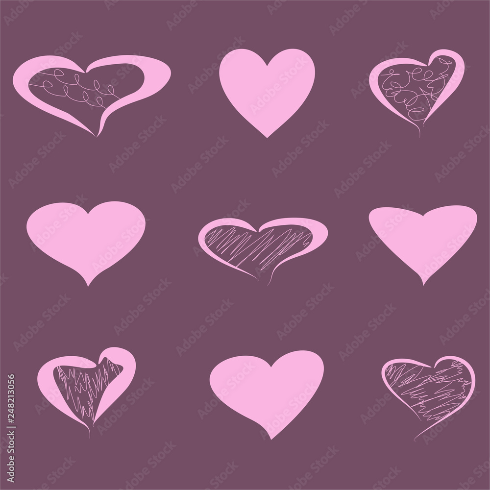 heart background, postcard heart background, postcard