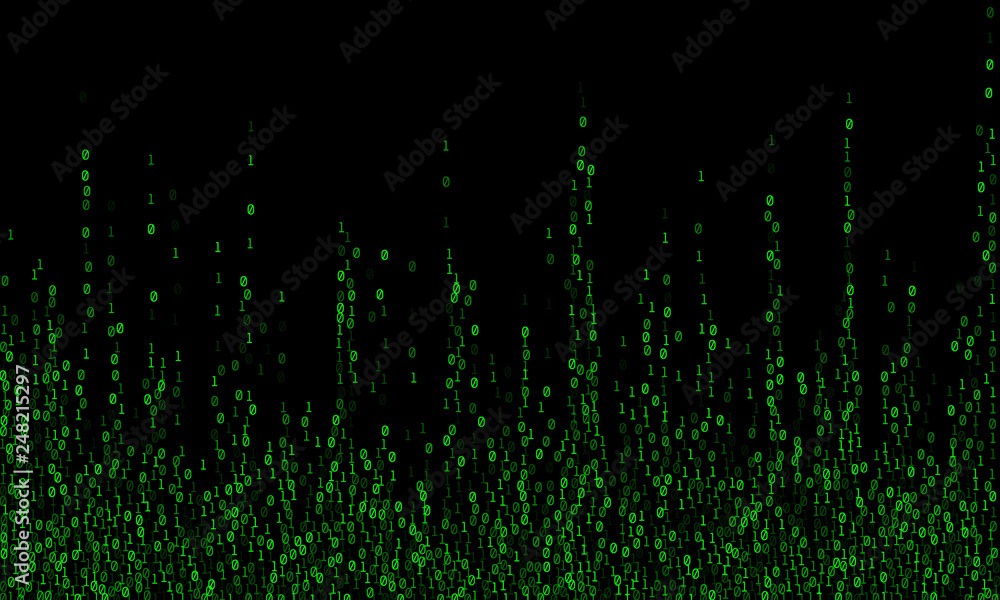 Fototapeta premium Binary code cyber monday sale background.