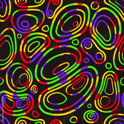 Seamless pattern of colored ellipses