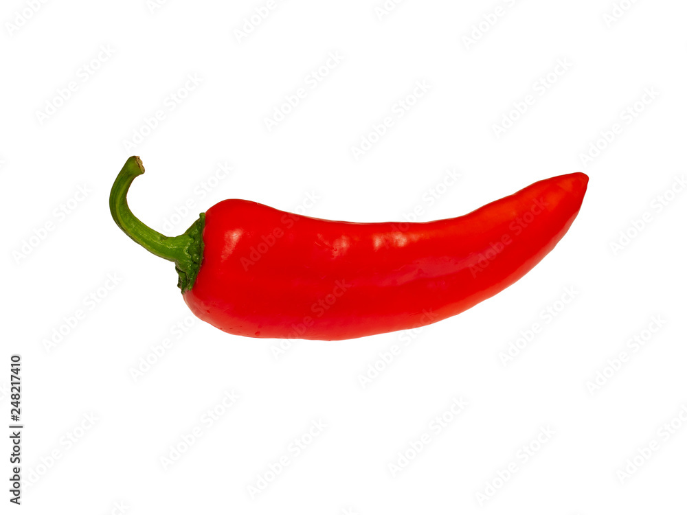 Red pepper (cayenne) isolated on white background (without shadow) Red pepper (cayenne) isolated on white background (without shadow)