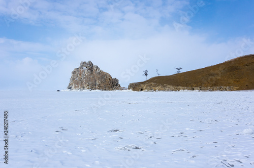 Cape Burkhan on Olkhon Island at Baikal Lake