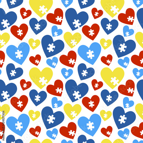 Autism Awareness Seamless Pattern - Colorful pattern design created for autism awareness