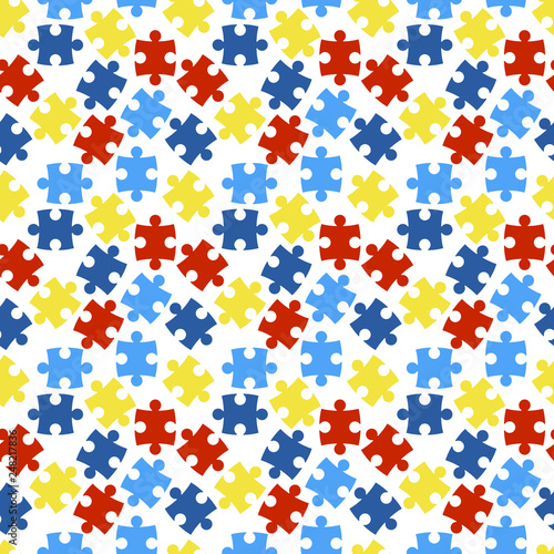 Autism Awareness Seamless Pattern - Colorful pattern design created for autism awareness