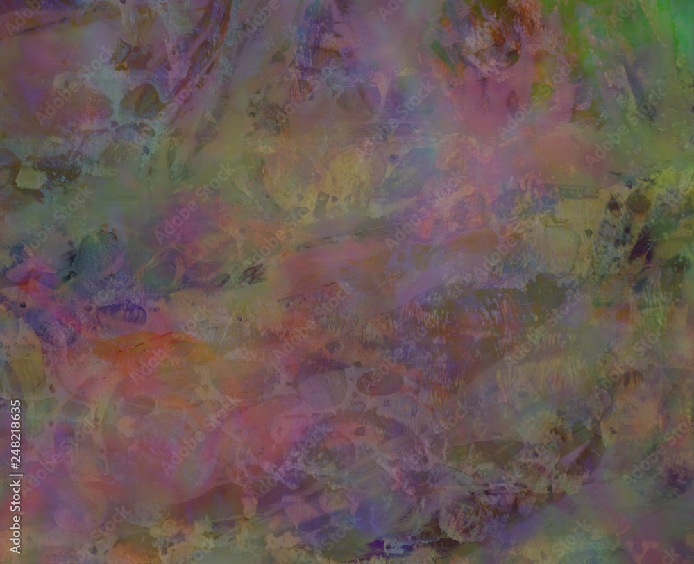 Dark Messy Abstract Multicoloured Arty Grunge -  rustic rough painterly warm artistic dark grunge background rich in different colours