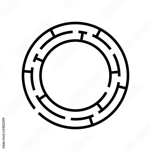 Abstact labyrinth. Game for kids. Puzzle for children. Maze conundrum. Vector illustration