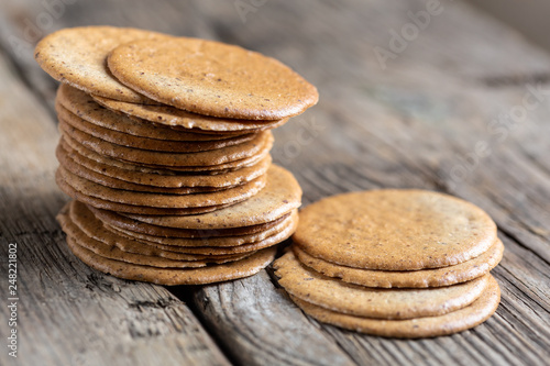  "tegole valdostane" traditional biscuits from Valle d'Aosta region in Italy