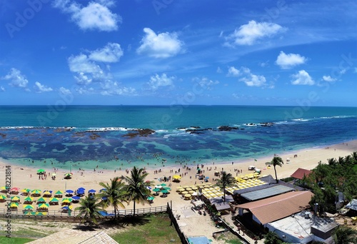 Cupe’s Beach, Porto de Galinhas, Brazil: unique experience of swimming with fishs in natural pools. Perfect travel. Vacation travel. Tropical vacation. Tropical travel. Great beach scene. 