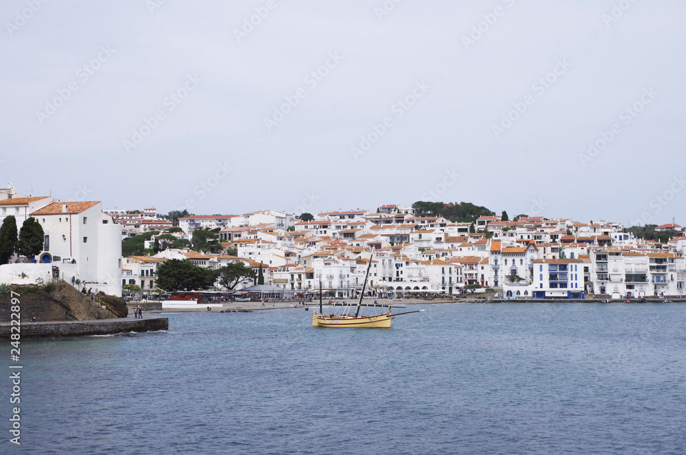 view of city of Cadaqués from Spain