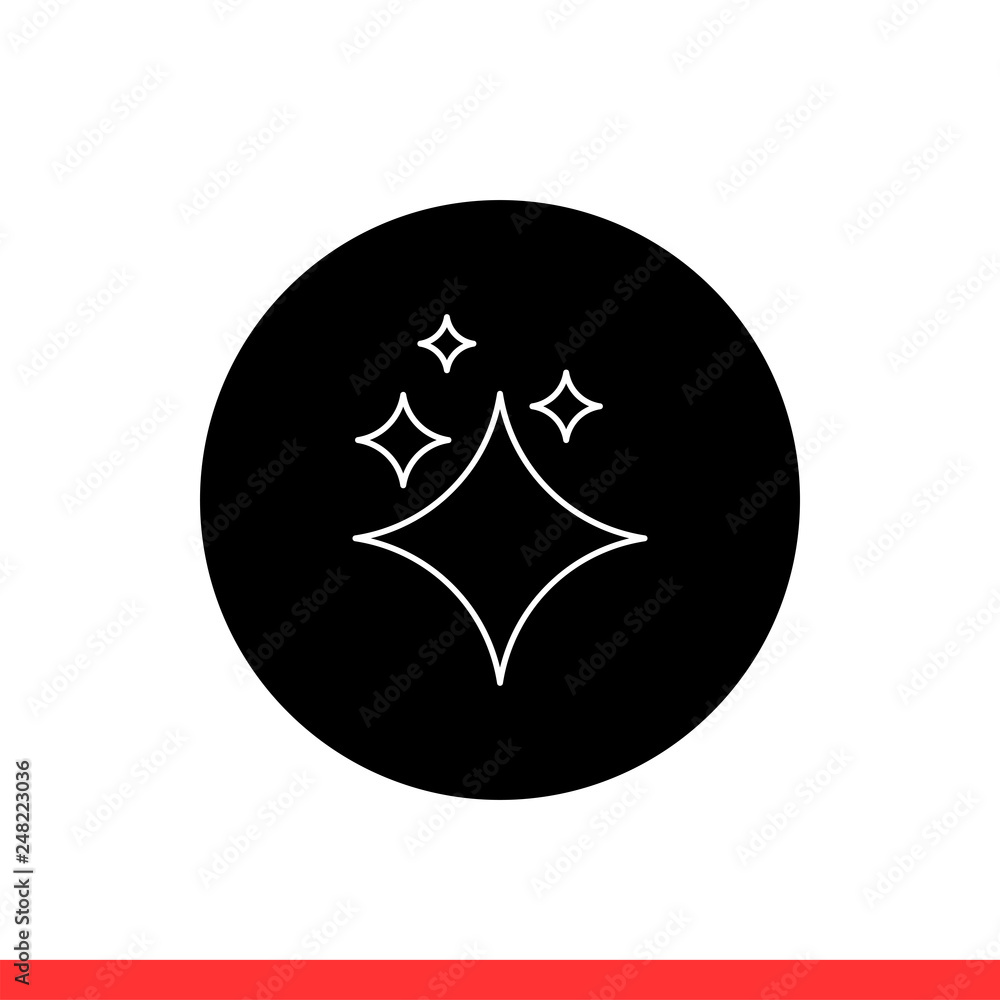 Shine vector icon, sparkle symbol. Simple, flat design for web or mobile app Shine vector icon, sparkle symbol. Simple, flat design for web or mobile app