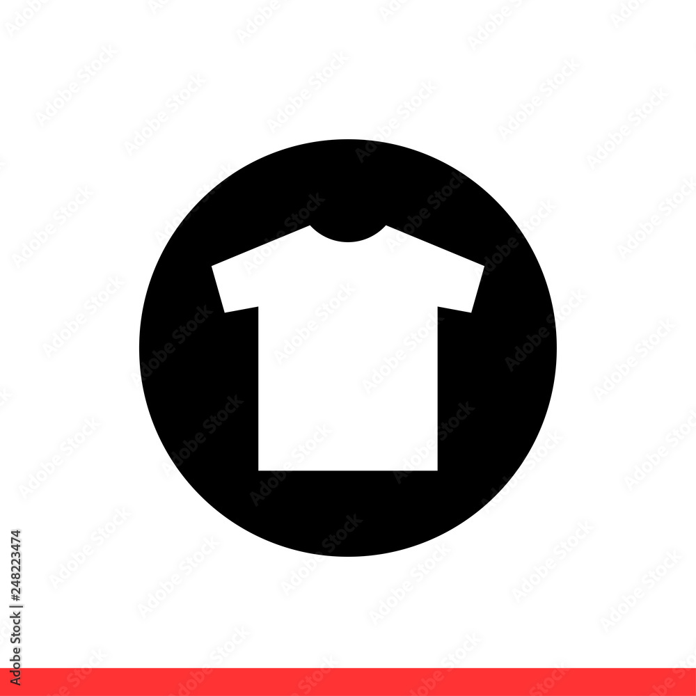 T shirt vector icon, clothes symbol. Simple, flat design for web or mobile app T shirt vector icon, clothes symbol. Simple, flat design for web or mobile app