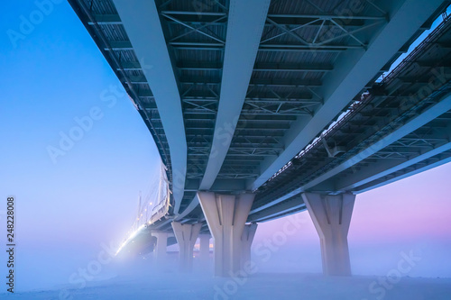 Winter fog. Winter in Russi...