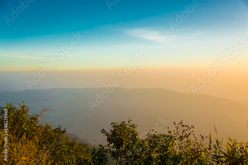 Landscape in morning  at Phu Ruea National park.