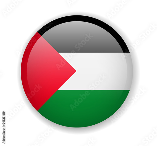 Palestine flag round bright icon on a white background Free Download Palestine flag round bright icon on a white background - GFXLoad
