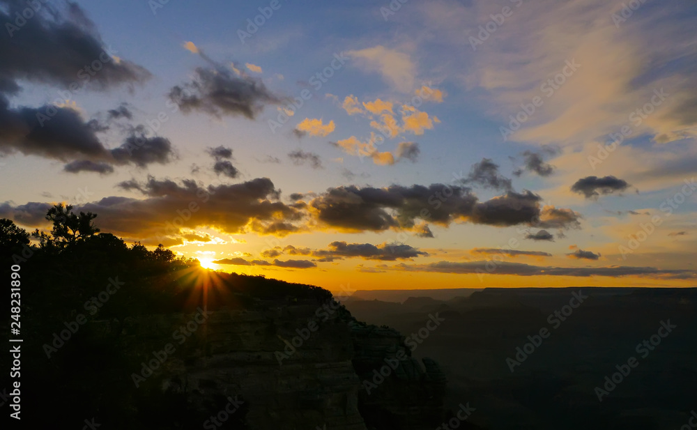 Obraz premium Sonnenuntergang am Grand Canyon South Rim