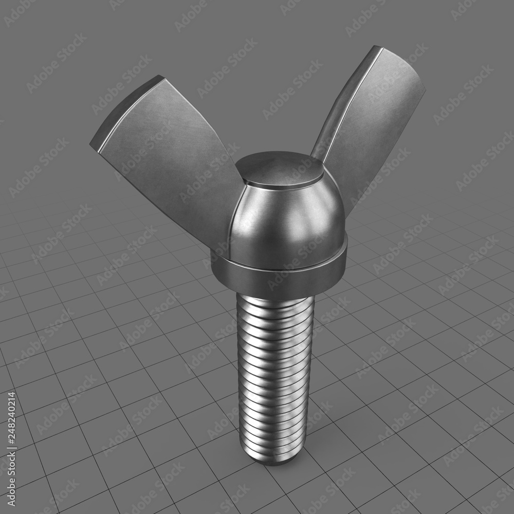 Wing screw Stock 3D asset Adobe Stock