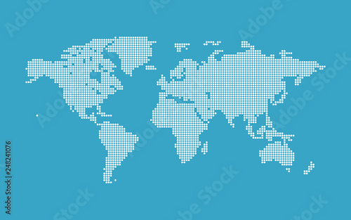 Dotted World Map Illustration