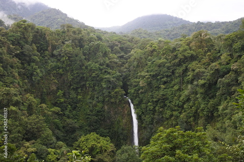 Landscape of La Fortuna Waterfall in Costa Rica 