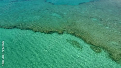 panoramiche di mare a Elafonissi in Grecia dall'alto