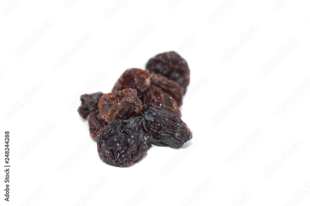 bunch of raisin, fiber source, isolated on white background bunch of raisin, fiber source, isolated on white background