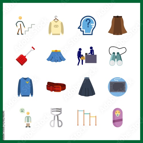 16 adult icon. Vector illustration adult set. horizontal bar and tablet icons for adult works