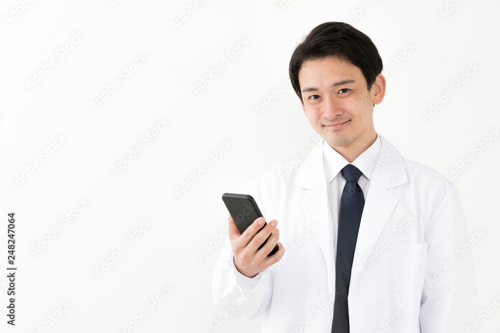 portrait of young asian doctor isolated on white background portrait of young asian doctor isolated on white background