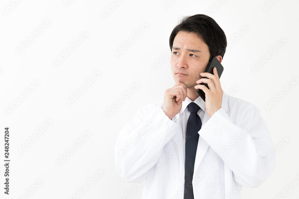 portrait of young asian doctor isolated on white background portrait of young asian doctor isolated on white background