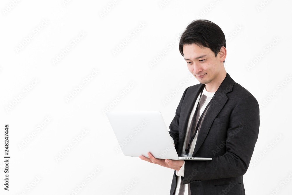 portrait of young asian man wearing suit isolated on white background portrait of young asian man wearing suit isolated on white background