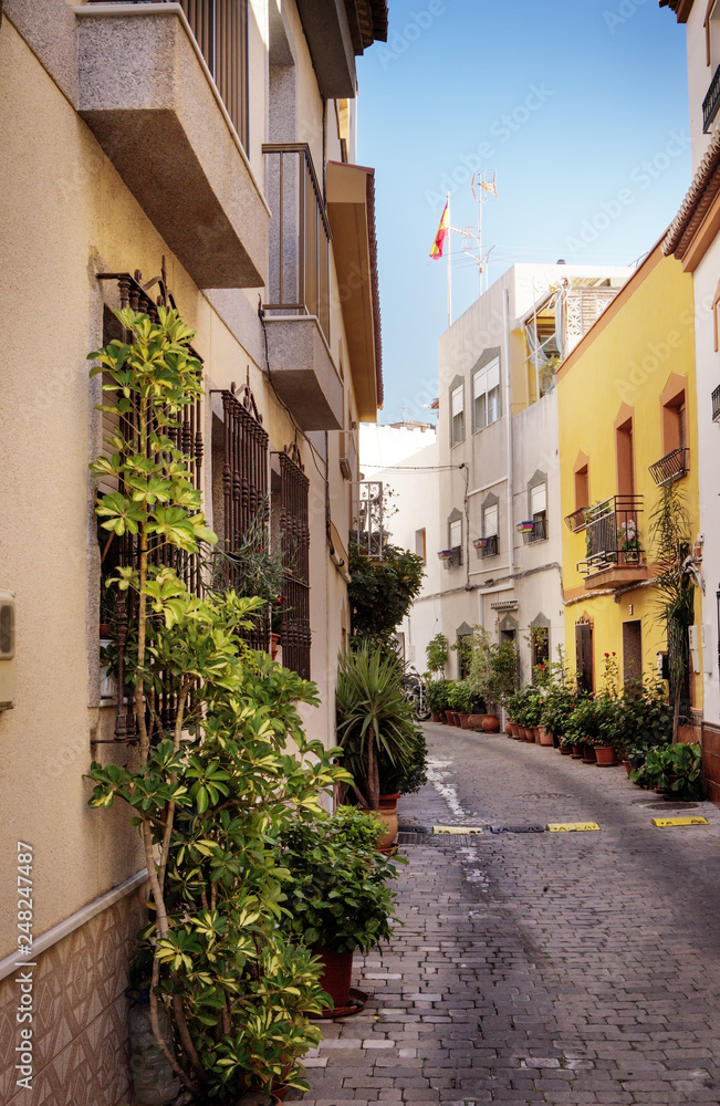 street and houses in spain