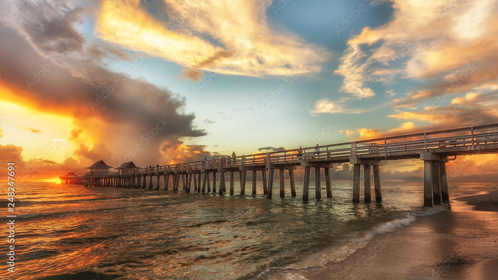 Coastal dreams with old Naples Pier, Florida