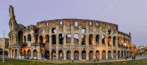 Fotografie, Tablou The Colosseum or Coliseum, also known as the Flavian Amphitheatre, is an oval amphitheatre in the centre of the city of Rome, Italy